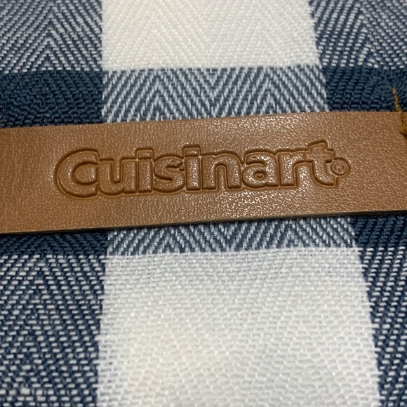 NWT Cuisinart Tablecloth Blue & White Check 60in x 84in Machine Washable - Picture 6 of 10